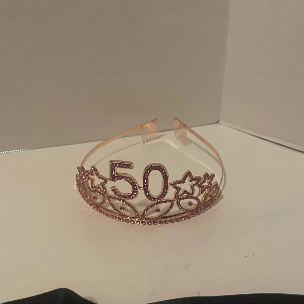 Rose Gold 50th Birthday Tiara
